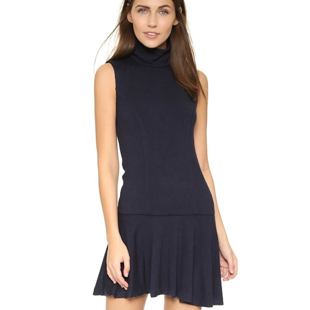 Alice & Olivia NWT Glenn Turtleneck Dress Navy 0